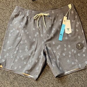 VISSLA Charcoal Floral Boardshorts